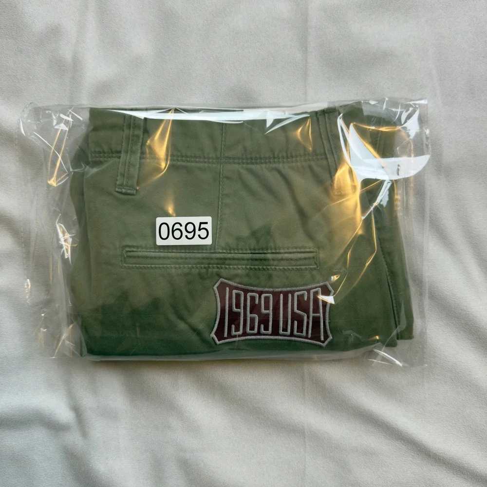 GAP Mens Slim Fit Military Patches Chino Pants 30x30 Olive Green‎ NWT - Picture 10 of 10